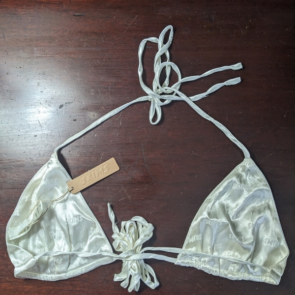 NWT SKIMS Jacquard Triangle Wireless Bra - Picture 8 of 11